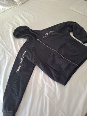 Lotto women's sports jacket with hood, fleece, dark blue, like new