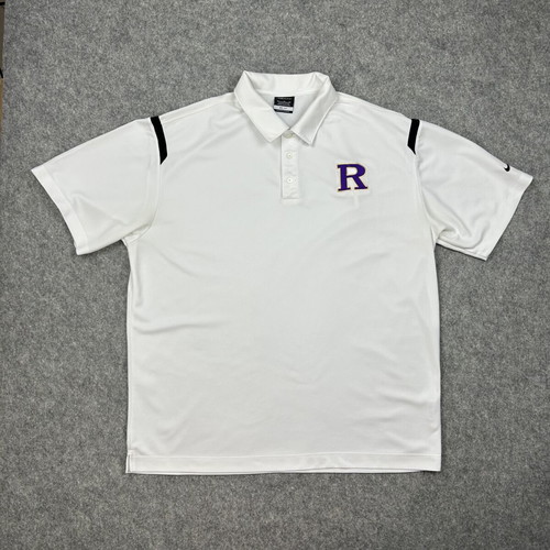 Nike Golf Dri-FIT Polo XL used, white, varsity R embroidery