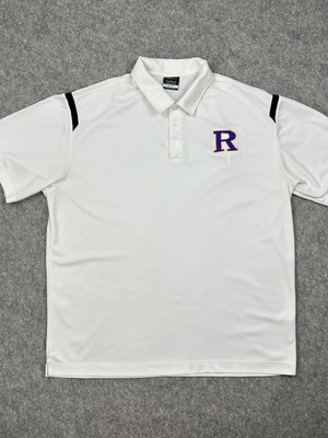 Nike Golf Dri-FIT Polo XL used, white, varsity R embroidery