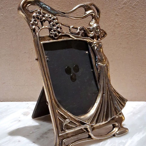 Αντίκα κορνίζα Art Nouveau μπρούτζινη σαν καινούργια, Belle Époque