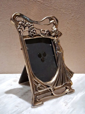 Αντίκα κορνίζα Art Nouveau μπρούτζινη σαν καινούργια, Belle Époque