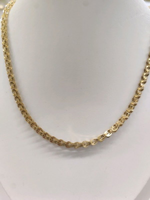 Steel necklace new, gold-colored