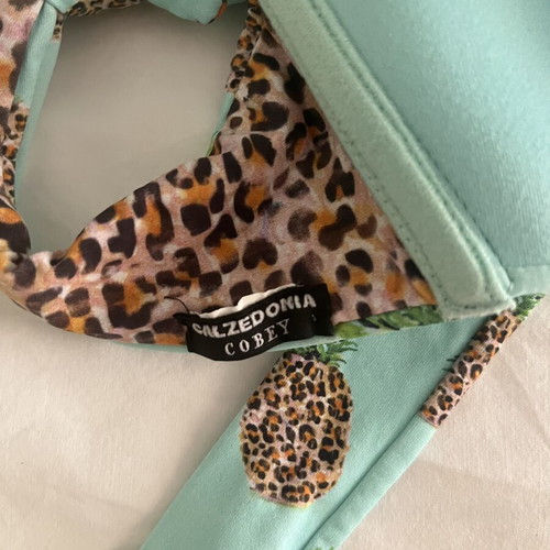 Calzedonia kids' bikini 13-14 years turquoise with pineapples