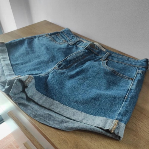 Bershka jean shorts high waist like new, size M