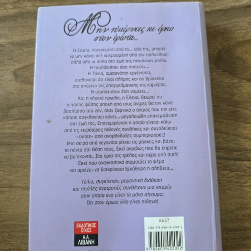 Book Μην παίρνεις κι όρκο στον έρωτα used, Greek language