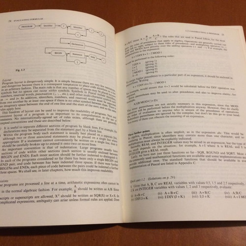 Pascal for Students book used, 1983, R Kemp