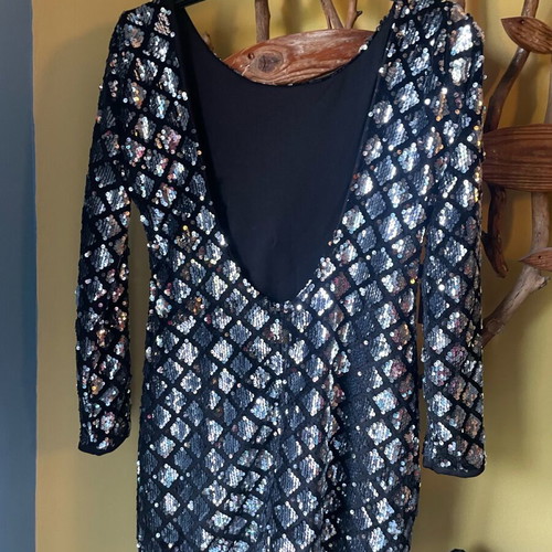Sequin dress silver size M like new