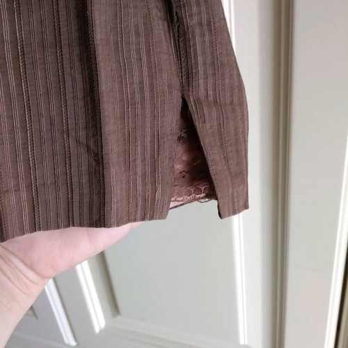Forel women's capri pants new, size XL, brown with lace trim