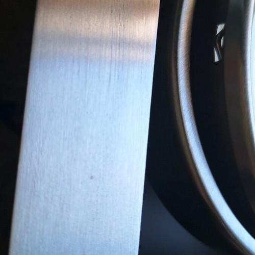 Recessed triple spotlight like new, stainless steel
