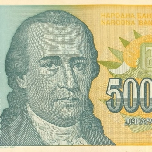 Yugoslavia 500,000 Dinara 1993 banknote used