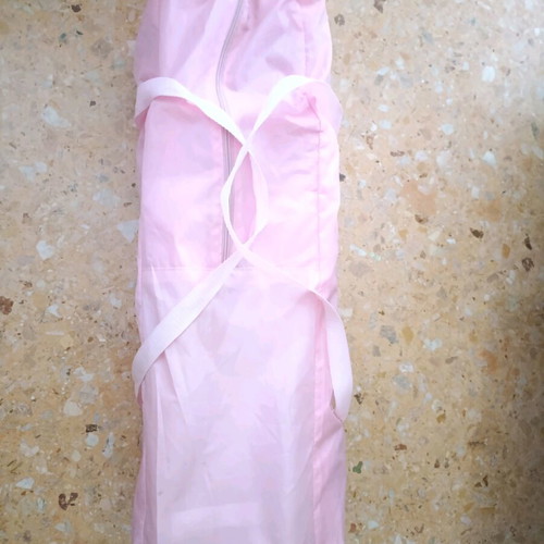 Pink baby playpen used