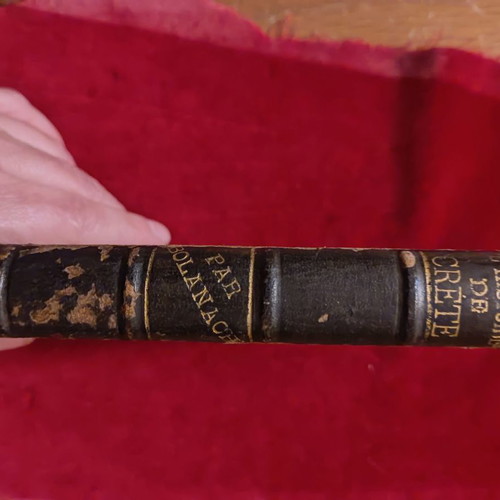 History of Crete with foldable map used, 1869 edition