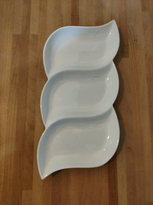 Serving platter used for nuts and spreads