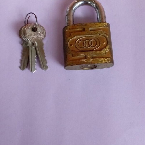 Tri Circle padlock used vintage, functional