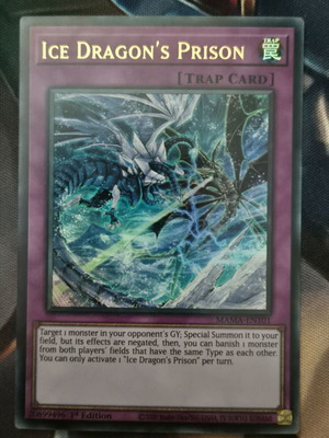 Ice Dragon's Prison MAMA Ultra Rare 1st Edition Yu-Gi-Oh! Trap Card