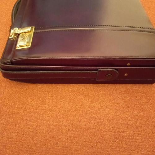 Franzen vintage briefcase bag brown new, genuine leather