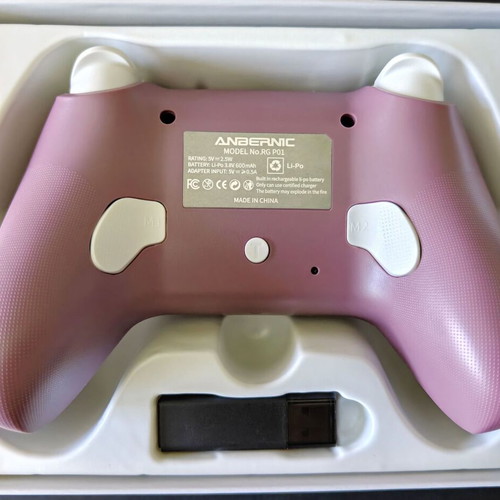 Anbernic RGP01 wireless gamepad with Hall Effect sticks, purple