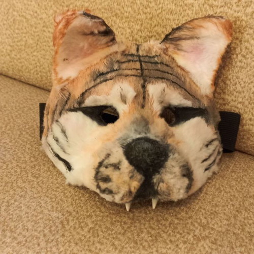 Therian Mask Tiger cosplay handmade, like new, teen size