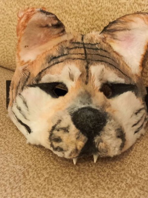 Therian Mask Tiger cosplay handmade, like new, teen size