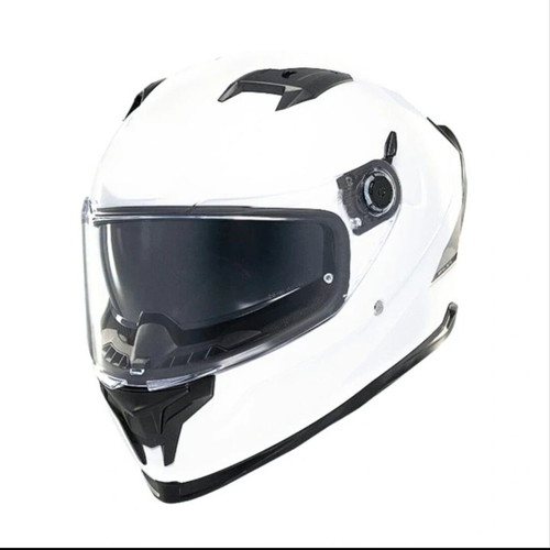 Κράνος MT Helmets Optimus λευκό περλέ με ενσωματωμένα γυαλιά ηλίου και σπαστό flip-up καινούργιο