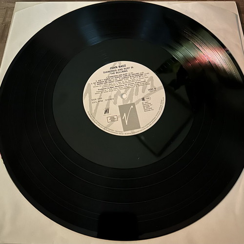 Joan Baez Diamonds and Rust in the Bullring vinyl used, folk