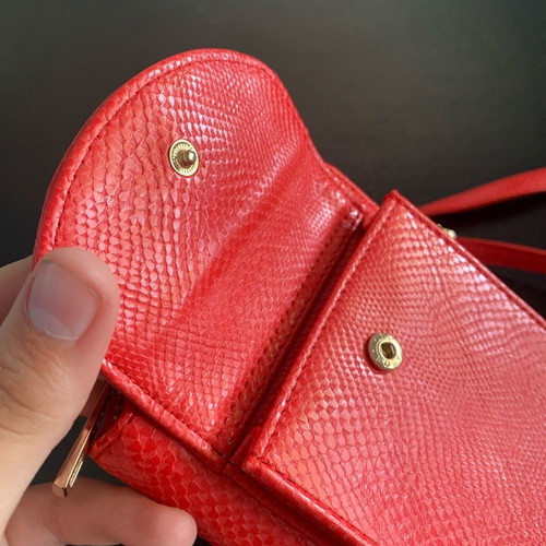 Shoulder bag red wallet used