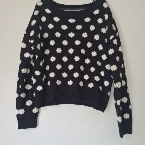 Pullover sweater polka dot like new, size M, black and white