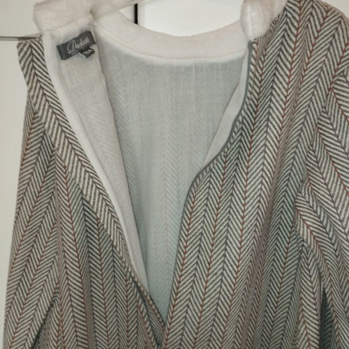Dadati Grey striped midi dress new, size 10Y, with lining and sleeve design
