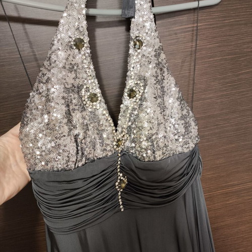 Evening dress anthracite with sequins like new, size M