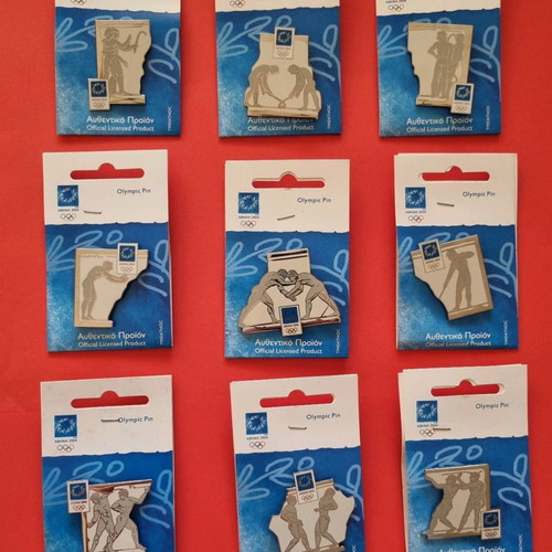 Athens 2004 Olympic pins set of 9 authentic, new