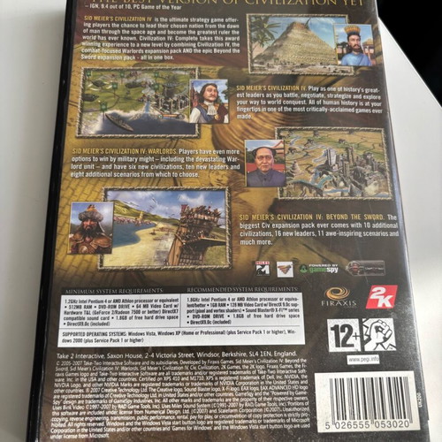 Sid Meier’s Civilization IV Complete PC DVD used, strategy game