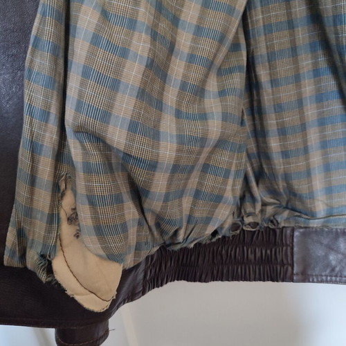 Vintage brown genuine leather jacket used, size XL