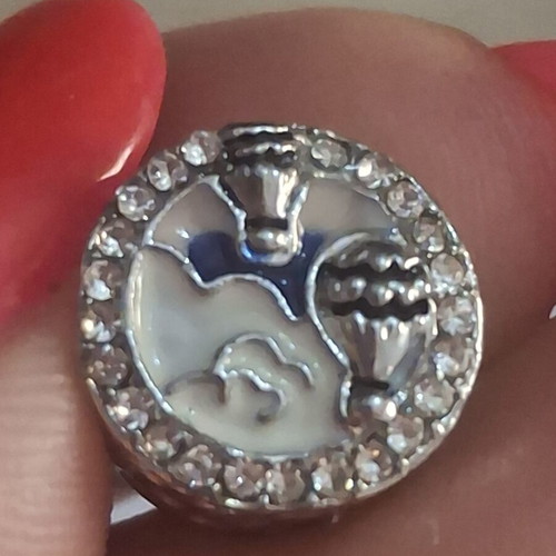 Charm for bracelets like new, blue and silver