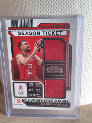 Marco Guduric Dual Patch Base Panini Euroleague Contenders Card new