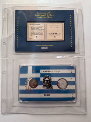 Certified Discobolus Coin 2004 and Silver Medal Set like new