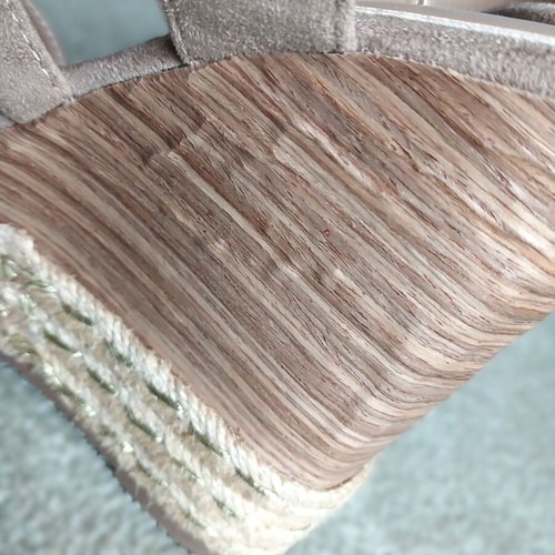Migato women's sandals like new, beige espadrille platform size 38