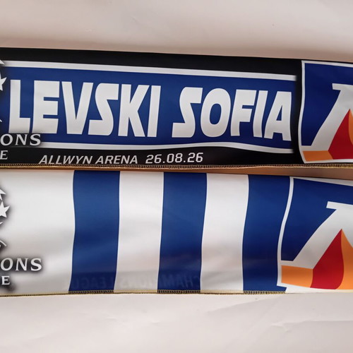 AEK Levski Sofia Champions League double-sided scarf