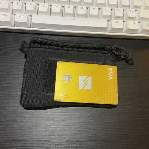 EDC Mini Pouch Pocket Organizer 11x13cm like new, black