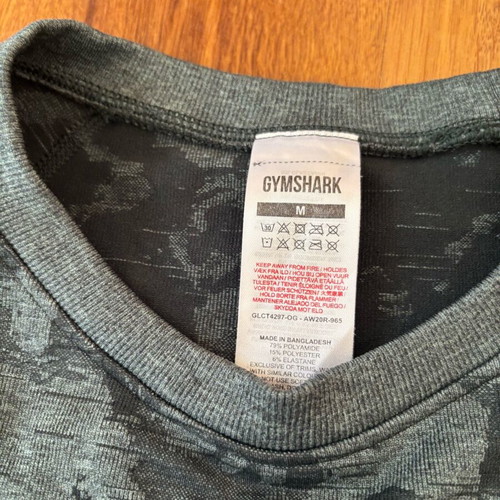 Gymshark Adapt Camo women's long sleeve sports top new, size M