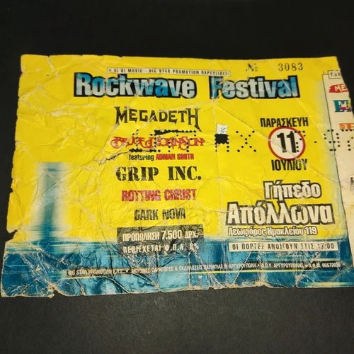Rockwave 1997 ticket used, rare
