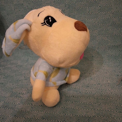 Plush dog like new with suction cup, height 17cm