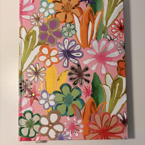 Agenda new, blank pages, hardcover with embossed design