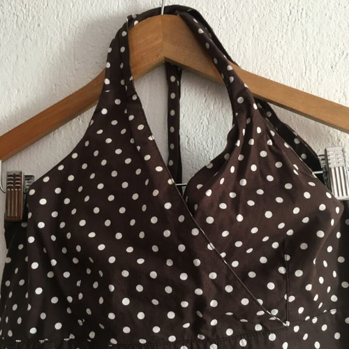 Vintage polkadot dress, M/L, cotton, like new