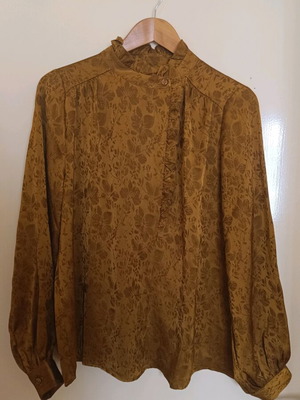 Jacquard shirt La Redoute Collections gold like new, loose fit