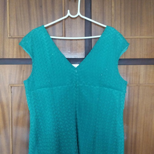 Green dress used, size 56, excellent condition