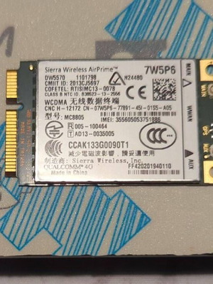 Sierra Wireless AirPrime DW5570 Dell 7W5P6 κάρτα WWAN