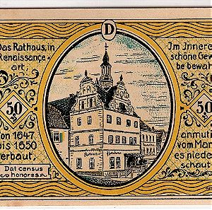 ΚΤΙΡΙΑ ΠΟΥ ΔΕΝ ΥΠΑΡΧΟΥΝ ΠΙΑ..1921 GERMANY , EMERGENCY MONEY   50 PFENING Χ 3 . @7