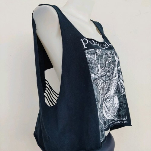 Paradise Lost blouse used, size L, black with open back
