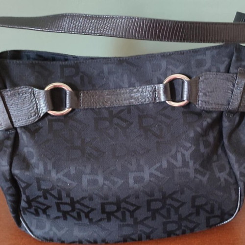 DKNY shoulder bag used, black with logos