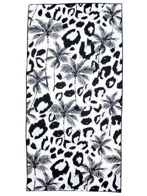 Πετσέτα Θαλάσσης Animal Φοίνικες Ασπρόμαυρη 75x150cm